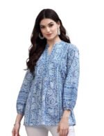 Women's Viscose Rayon Floral Printed Top | Short Kurta